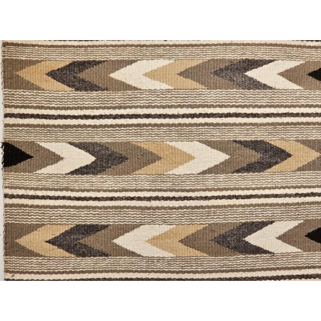 American Vintage Navajo Navajo Rug, Chevron Band Pattern, Native American Wall Art, 2x3 For Sale - Image 3 of 8