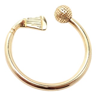 Late 20th Century Tiffany & Co. Yellow Gold Golf Club & Ball Keychain Keyring For Sale