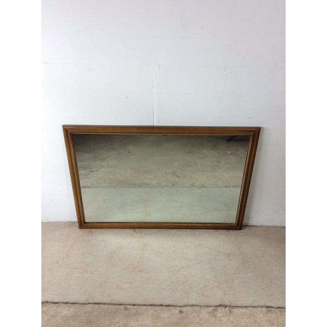 Mid Century Modern Mirror With Rectangular Walnut Frame For Sale - Image 4 of 12