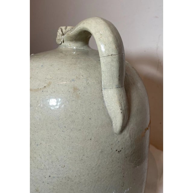 Antique 1800's e.s. & B. New Brighton 3 Stoneware Salt Glazed Cobalt Pottery Jug For Sale - Image 14 of 14