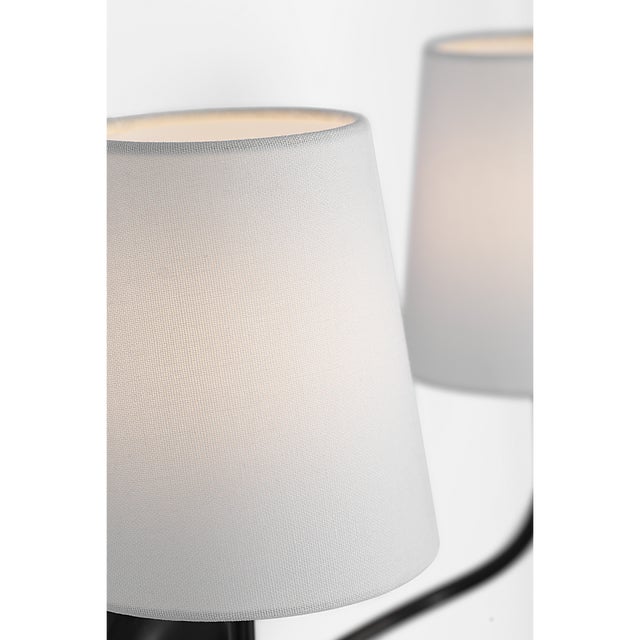 Thomas O'Brien for Visual Comfort Signature Vendome 16" Cordless Double Sconce in Bronze with Linen Shades For Sale In Houston - Image 6 of 10