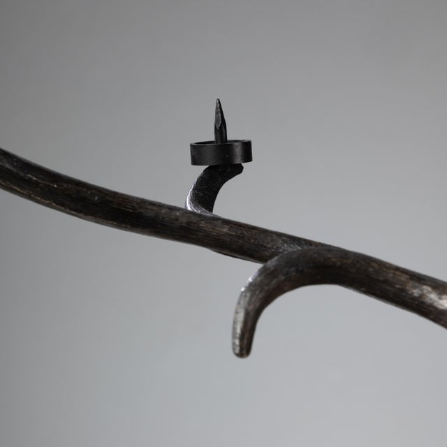 1970s Silver-Plated Metal Candlestick, 1970s For Sale - Image 5 of 6