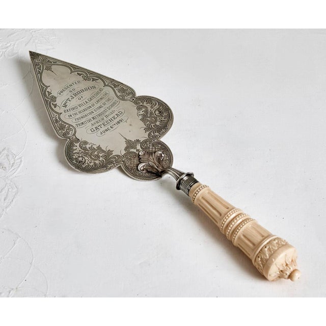 Large 19th C. English Engraved Presentation Trowel For Sale - Image 4 of 9
