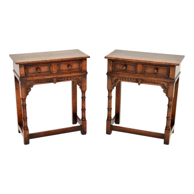 Oak Console or Side Tables from Titchmarsh and Goodwin, 1950, Set of 2 For Sale