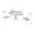 Vintage Meadowcraft “Meadow Rose” Wrought Iron Dining Set, 5 Pieces For Sale
