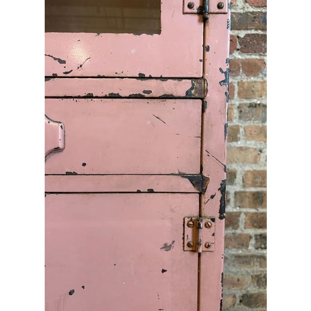 Vintage Pastel Pink Industrial Medical Rolling Cabinet For Sale - Image 12 of 17