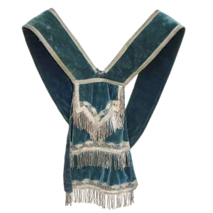 Antique Fraternal Sash Velvet Silk & Gold