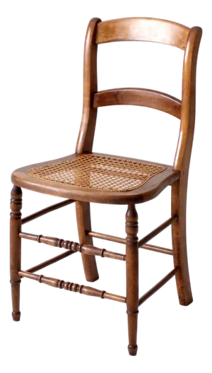Antique Cane Seat Accent Chair