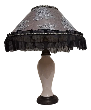 German Art Deco Table Lamp with White Ceramic Base by Lamplove, 1930s