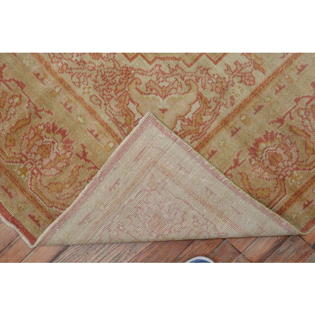 Antique Zabihi Collection Turkish Sivas soft Red Gold Rug For Sale In New York - Image 6 of 11