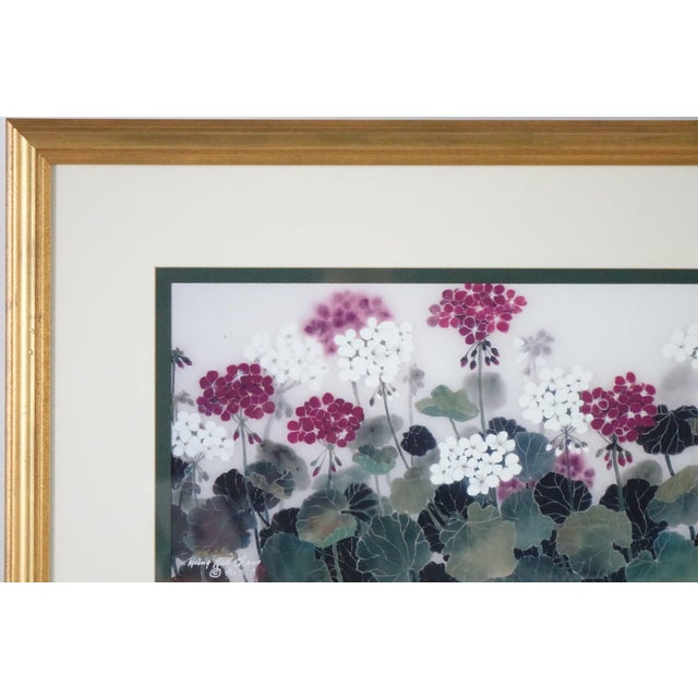 Contemporary Late 20th Century Large Chang Flower Panel Signed Print For Sale - Image 3 of 7