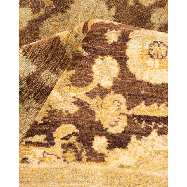 Textile Mogul, One-of-a-Kind Hand-Knotted Area Rug - Brown, 6' 1" x 9' 1" For Sale - Image 7 of 8