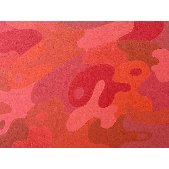 Orange Abstract Acrylic Painting by Stanley Donald Tschopp For Sale - Image 4 of 7