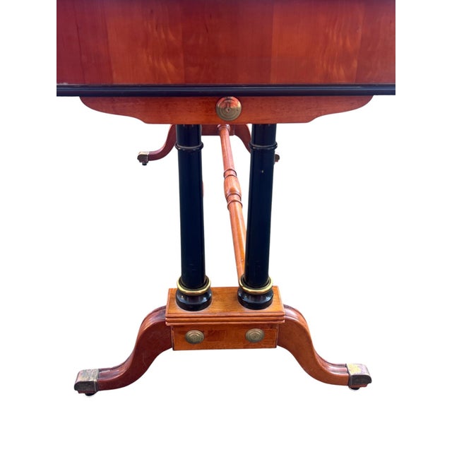 Late 20th Century Regency Style Inlaid Writing Desk For Sale In New York - Image 6 of 17
