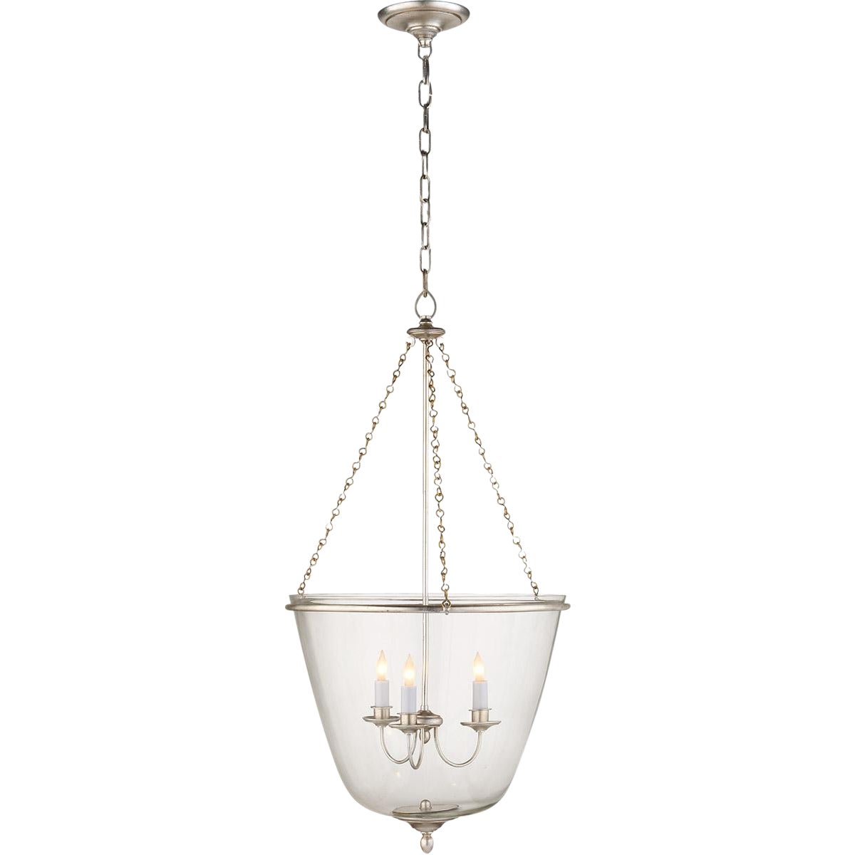 Aerin Lauder3 Light 20 Inch Burnished Silver Leaf Jar Lantern Ceiling Light Visual Comfort Chairish