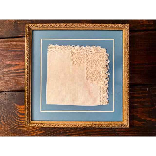Vintage Framed Lace Handkerchiefs – Set of 3 For Sale - Image 11 of 12
