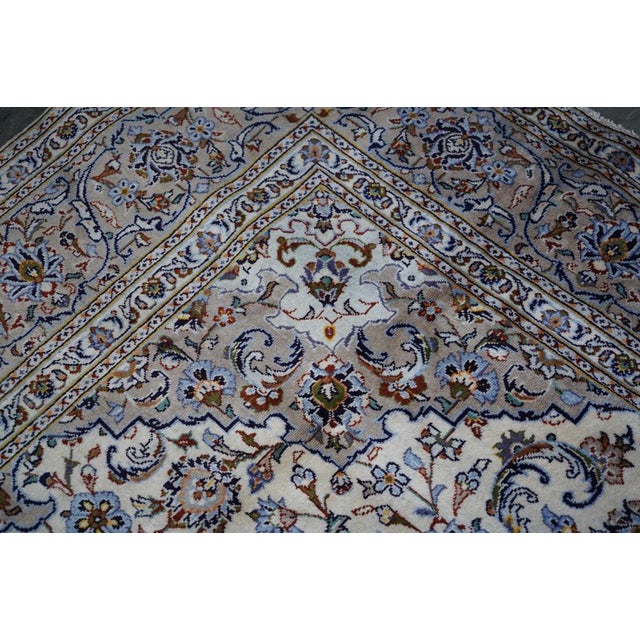 Large Vintage French Cream Rug For Sale - Image 9 of 17