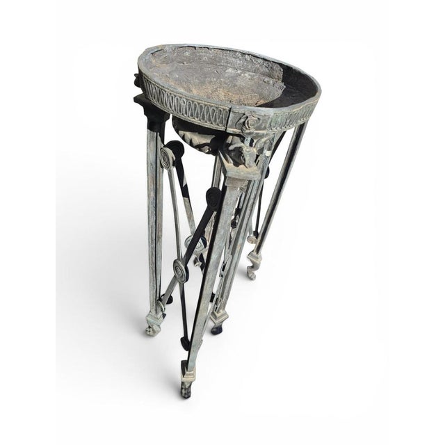 Greco-Roman Style Bronze Pedestals, Naples, 1950s, Set of 2 For Sale - Image 9 of 10
