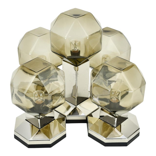 1970s Motoko Ishii Modular Flush Mount for Staff Leuchten - Set of 5 For Sale