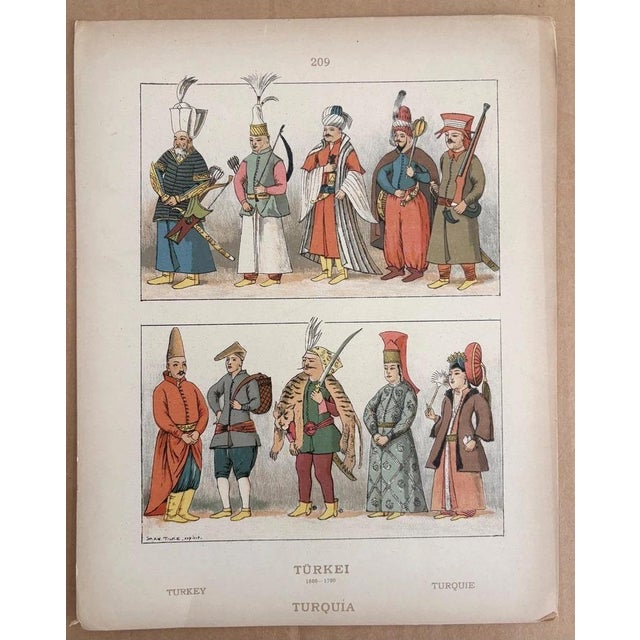 Up for sale is this gorgeous costume print from a 1925 book on costume by Adolf Rosenberg. It is matted in a pH neutral...