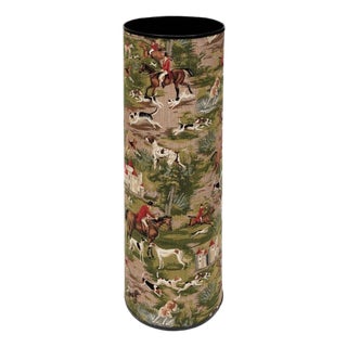 Horses & Hounds Tapestry Umbrella Stand For Sale