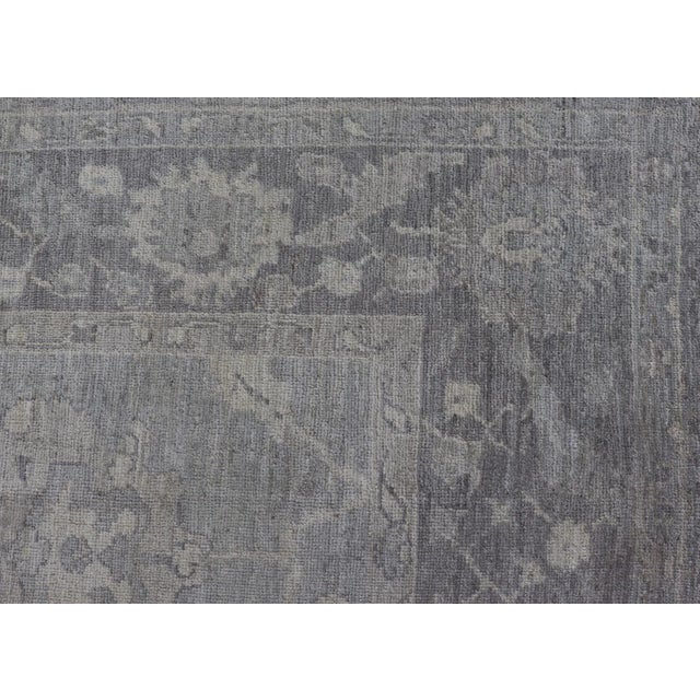 Turkish Oushak Hand Knotted With Floral Motifs by Keivan Woven Arts 10'4 X 14'0 For Sale In Atlanta - Image 6 of 12