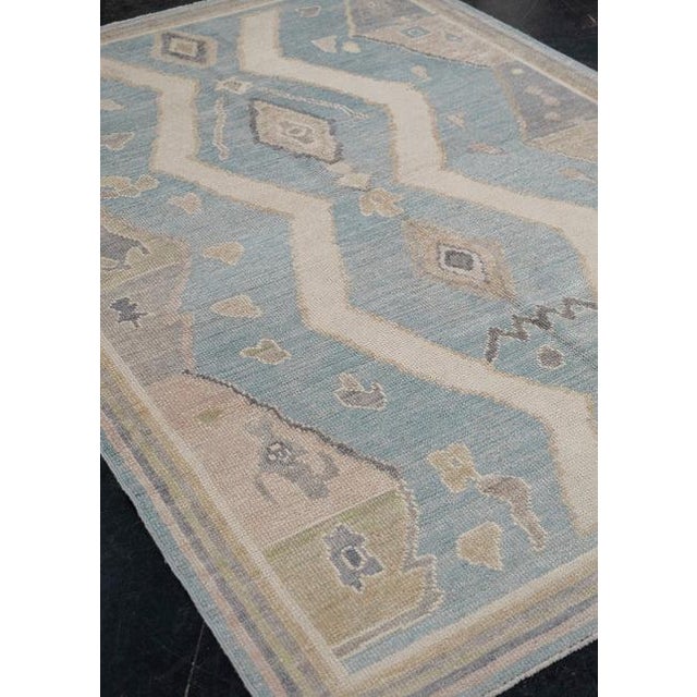 Beige Turkish Oushak Rug 4'10" x 7'2" For Sale - Image 8 of 9