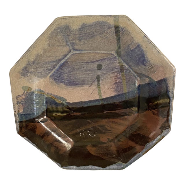 1980s John Shedd Studio Pottery Platter, Signed For Sale