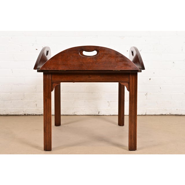 Baker Furniture Chippendale Mahogany Butler's Coffee Table For Sale - Image 13 of 15