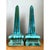 Vintage Blue Glazed Ceramic Obelisks For Sale - Image 9 of 12