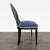2000 - 2009 Elegant 5-Piece Dining Set With Glass Table and Blue Upholstered Chairs For Sale - Image 5 of 16