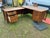 Vintage Mid Century Modern Walnut Corner Desk For Sale - Image 9 of 12