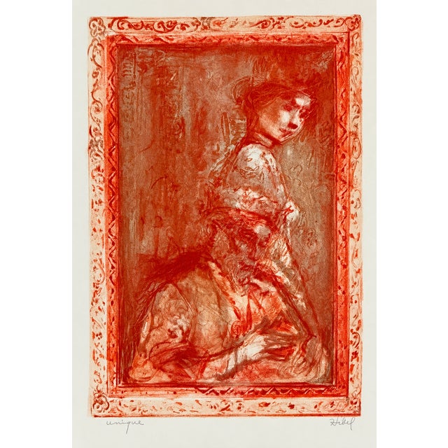1960s Edna Hibel “David & Bathsheba” Lithograph | Signed “Hibel” & “Unique” | Everett Oehlschlaeger Galleries Chicago For Sale - Image 13 of 15