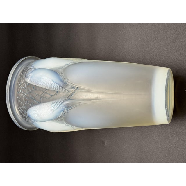 Blue Ceylan Vase in Opalescent Glass by R. Lalique, 1924 For Sale - Image 8 of 12
