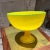 Czech Art Tango Glass Pedestal Bowl Yellow & Green For Sale - Image 10 of 10