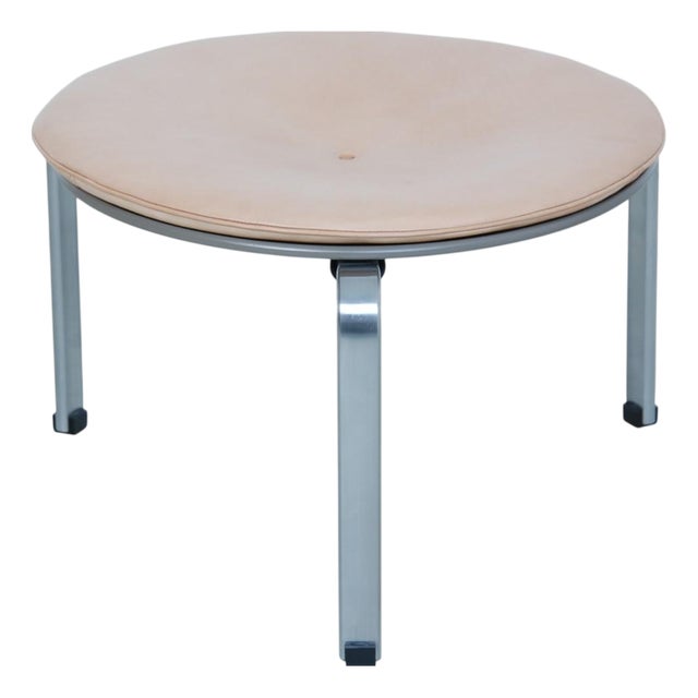 PK33 Stool in Leather by by Poul Kjærholm, 2017 For Sale