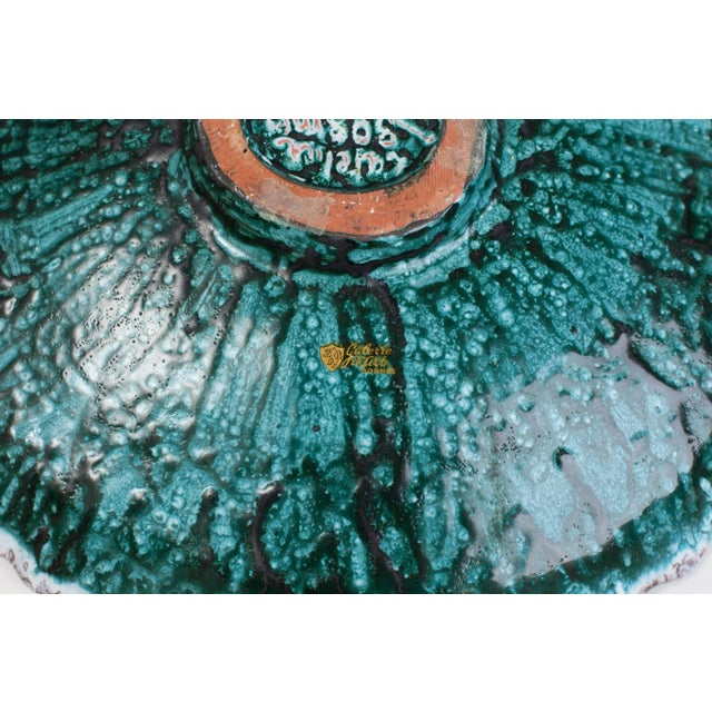 1950s French 1950's Sunflower Ceramic Charger For Sale - Image 4 of 5