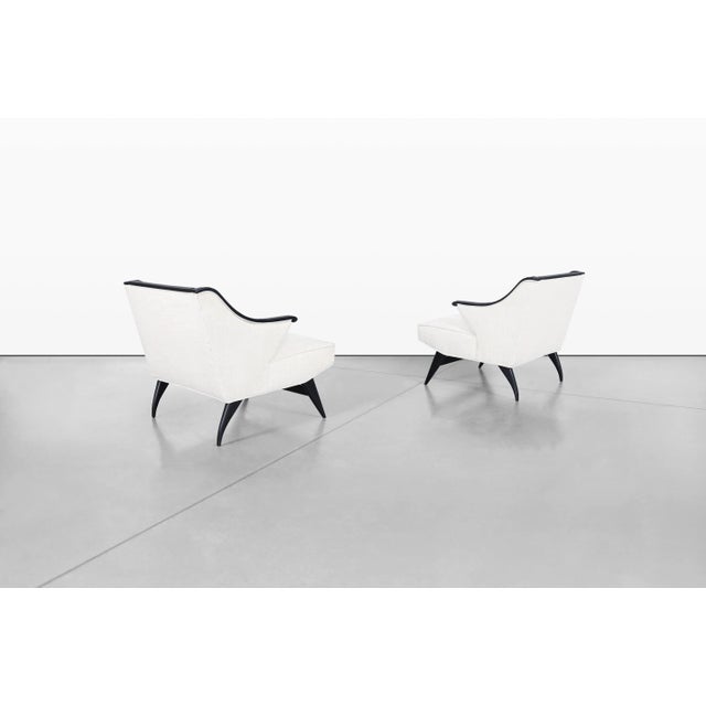 1950s Mid-Century Modern Italian Sculptural Lounge Chairs After Gio Ponti, 1950s For Sale - Image 5 of 12