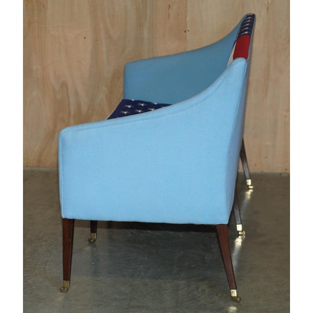 Antique Georgian Sofa Upholstered with American Flag Stars & Stripes, USA, 1820s For Sale - Image 17 of 18