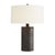 Dark and mysterious, this table lamp brings light even with its own inky hue. It’s completely crafted from blackened...
