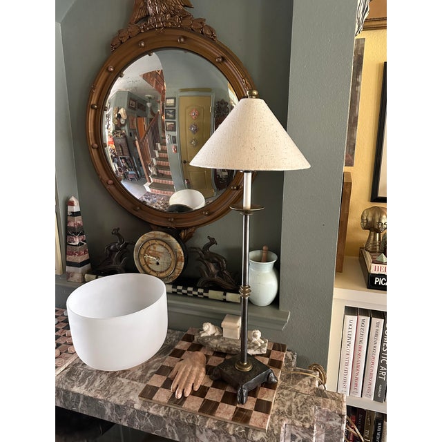 Vintage Modern Brutalist Contemporary Dimmable Buffet Lamp For Sale In Houston - Image 6 of 10