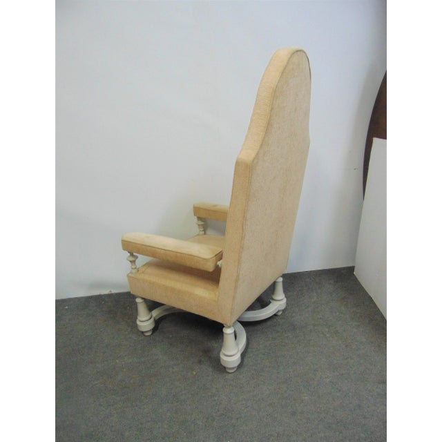 Paint William & Mary English Style High Back Lounge Chair For Sale - Image 7 of 8