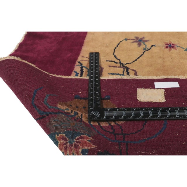 Early 20th Century Early 20th Century Antique Chinese Art Deco Rug, 09'01 X 11'02 For Sale - Image 5 of 9