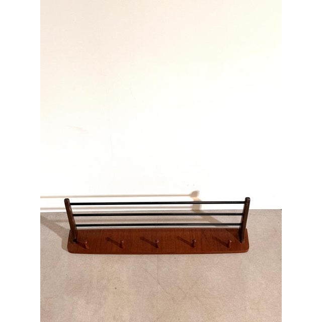 Vintage Wall Coat Rack For Sale - Image 4 of 4