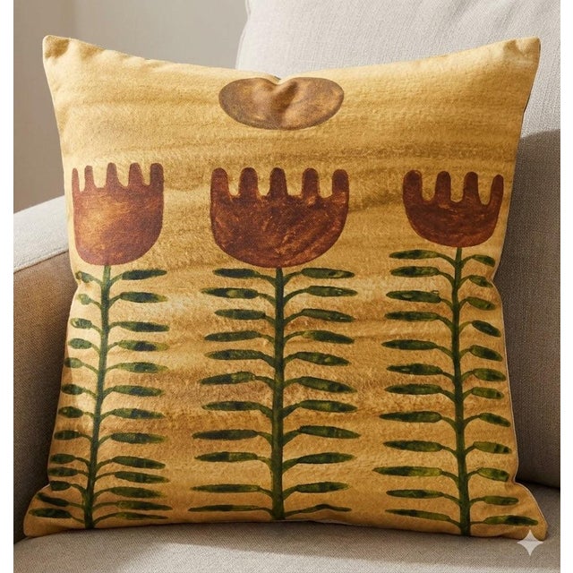 Exquisite Luxury Arts & Crafts Sofa Cushions / Pillows Cover With Insert For Sale - Image 4 of 5