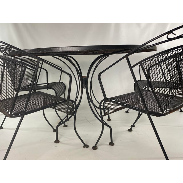 MidCentury Wrought Iron Russell Woodard Style Patio Set 5 Pieces Chairish