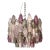 Contemporary Violet “Poliedri” Murano Glass Chandelier in Venini Style For Sale