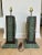 Pair of Vintage Mid Century Modern Zarebski Malachite Mexican Mayan Design Table Lamps For Sale In Los Angeles - Image 6 of 11