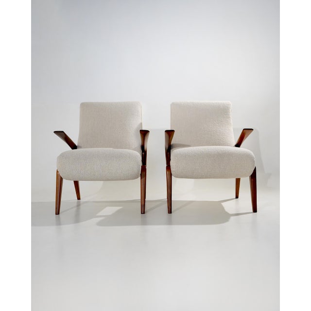 Mid-Century Modern P71 Armchairs by Osvaldo Borsani for Tecno, 1950s, Set of 2 For Sale - Image 3 of 16