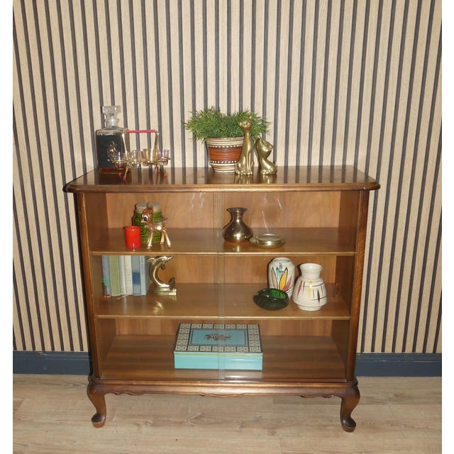 Chippendale Display Cabinet Shelf with Glass Sliding Door, 1960s For Sale - Image 13 of 14